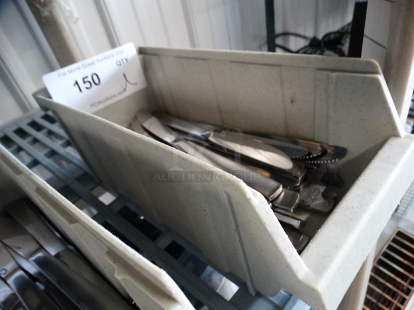 ALL ONE MONEY! Lot of Metal Knives in Poly Bin! 8.5" - Image 2 of 5