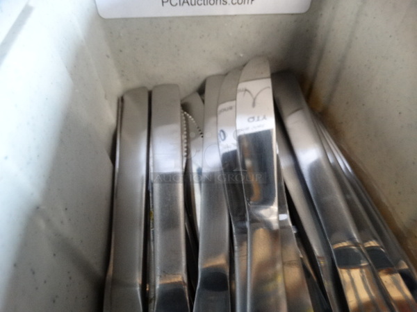ALL ONE MONEY! Lot of Metal Knives in Poly Bin! 8.5" - Image 3 of 5