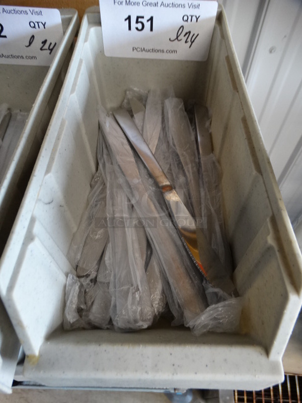ALL ONE MONEY! Lot of 24 BRAND NEW Metal Knives in Poly Bin! 8.5" - Image 1 of 3