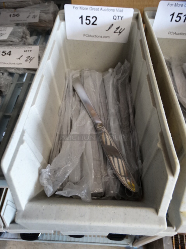 ALL ONE MONEY! Lot of 24 BRAND NEW Metal Knives in Poly Bin! 8.5" - Image 1 of 4