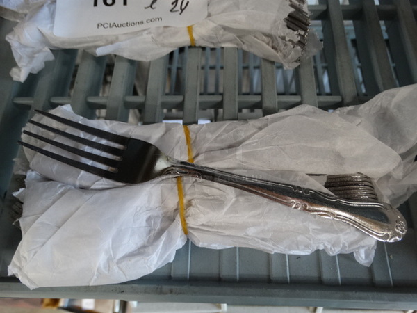 ALL ONE MONEY! Lot of 24 BRAND NEW Metal Forks! 7.5