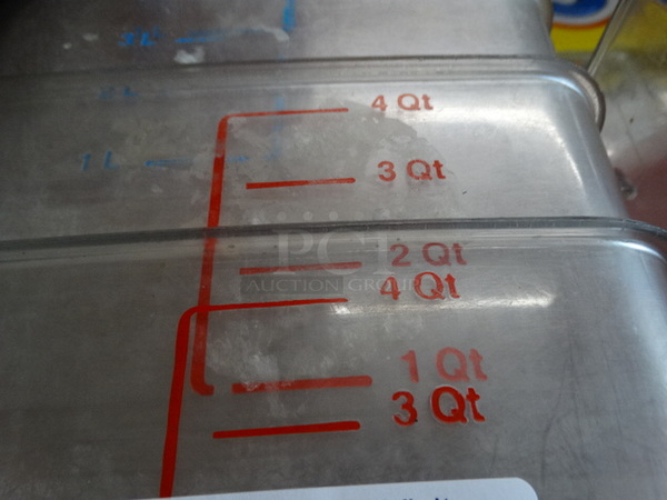 5 Poly Clear Containers w/ 5 Red Lids. 9x9x4. 5 Times Your Bid! - Image 4 of 4