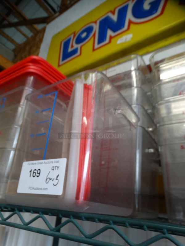 6 Poly Clear Containers w/ 3 Lids. 9x9x9. 6 Times Your Bid! - Image 2 of 3