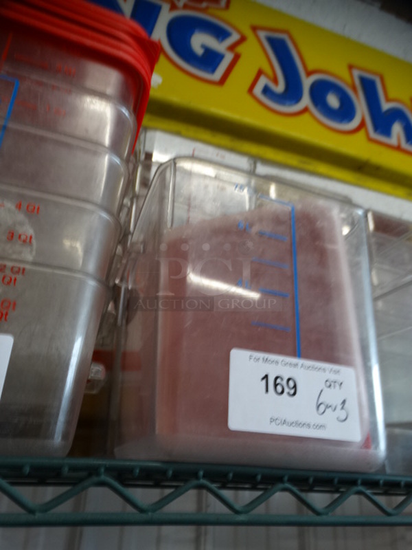 6 Poly Clear Containers w/ 3 Lids. 9x9x9. 6 Times Your Bid! - Image 3 of 3