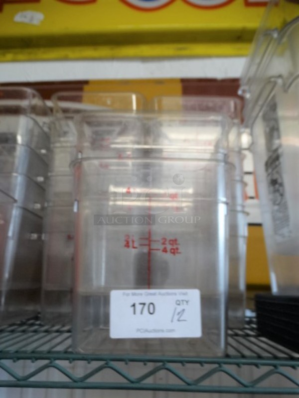 12 Poly Clear Containers. 9x9x9. 12 Times Your Bid!