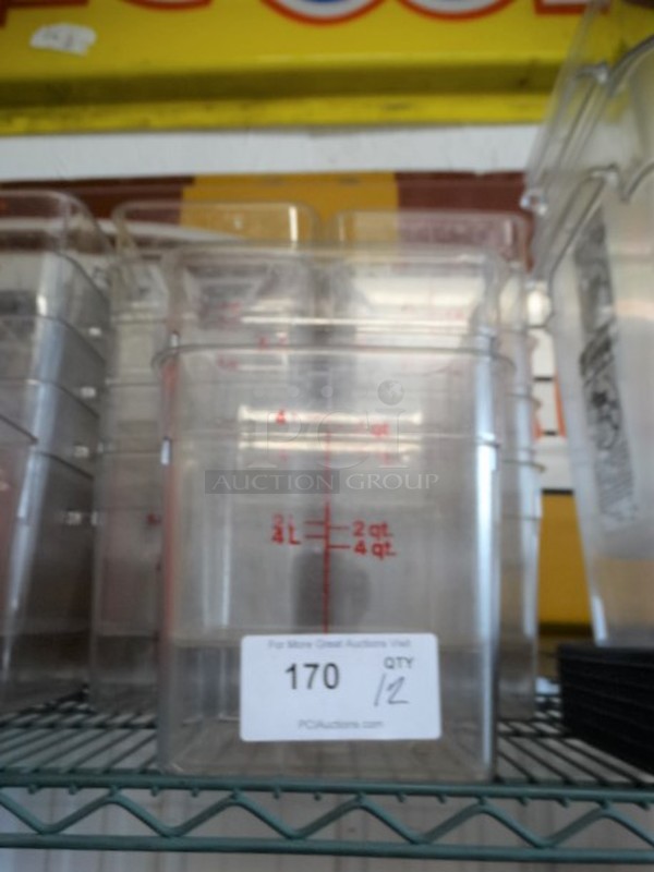 12 Poly Clear Containers. 9x9x9. 12 Times Your Bid! - Image 1 of 3