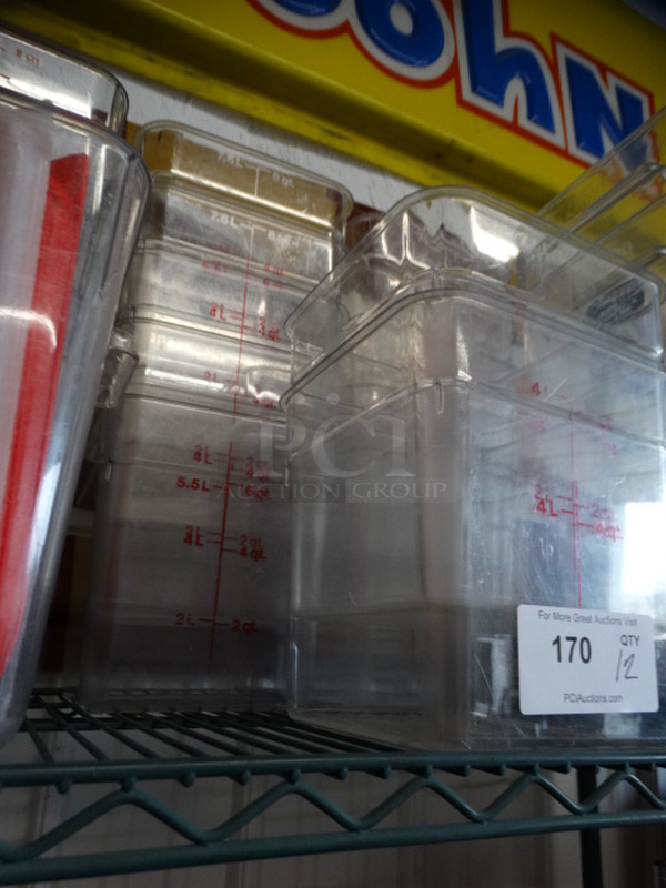 12 Poly Clear Containers. 9x9x9. 12 Times Your Bid! - Image 3 of 3