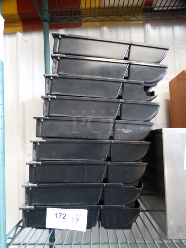 ALL ONE MONEY! Lot of 9 Black Poly Cash Drawer Inserts! 14x12x2 - Image 2 of 3