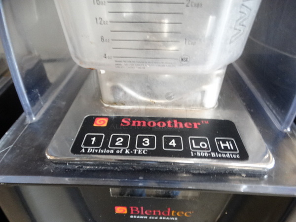GREAT! Blendtec Model ICB5/ABC5 Commercial Countertop Blender w/ Poly Dome Cover, Poly Blending Pitcher and Lid. 9x9.5x19. Could Not Test Due To Plug Style - Image 7 of 7