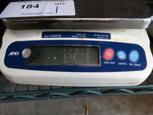 AND Model SJ-12KHS Countertop Scale. 8x3.5x3. Could Not Test Due To Missing Cord - Image 4 of 4
