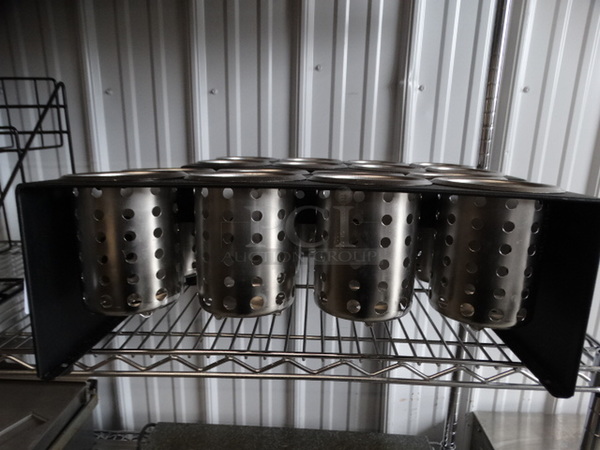 2 Black Metal Units w/ 8 Metal Silverware Holders in Each. 19x10x7. 2 Times Your Bid!
 - Image 5 of 5