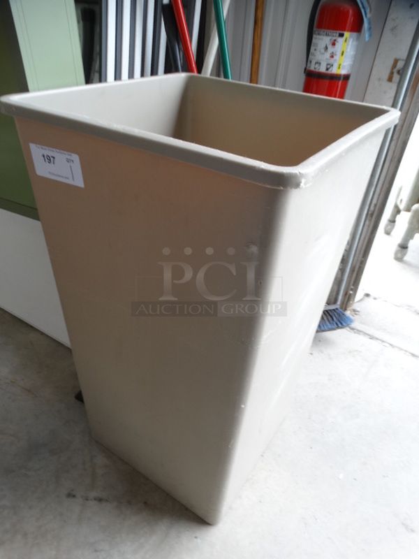 Tan Poly Trash Can. 19.5x19.5x34 - Image 2 of 4