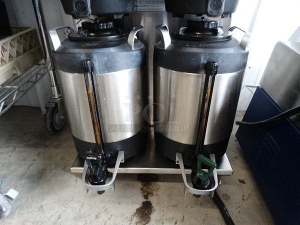 GREAT! Curtis Model G4TP1T19A3131 Stainless Steel Commercial Countertop Dual Coffee Machine w/ Hot Water Dispenser, 2 Poly Brew Baskets and 2 Coffee Servers. 220 Volts, 3 Phase. 18x18x31 - Image 5 of 7