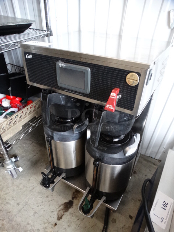 GREAT! Curtis Model G4TP1T19A3131 Stainless Steel Commercial Countertop Dual Coffee Machine w/ Hot Water Dispenser, 2 Poly Brew Baskets and 2 Coffee Servers. 220 Volts, 3 Phase. 18x18x31 - Image 7 of 7