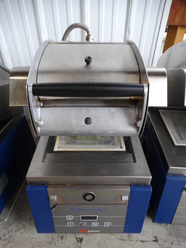 AWESOME! 2012 Electrolux Model HSPPAN HSG Panini Stainless Steel Commercial Countertop Electric Powered Panini Press. 208 Volts, 1 Phase. 14x24x21. Cannot Test Due To Plug Style - Image 1 of 9