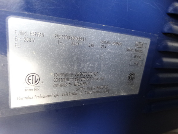 AWESOME! 2012 Electrolux Model HSPPAN HSG Panini Stainless Steel Commercial Countertop Electric Powered Panini Press. 208 Volts, 1 Phase. 14x24x21. Cannot Test Due To Plug Style - Image 8 of 9