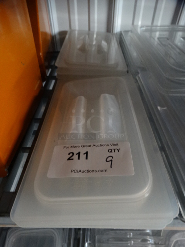 9 White/Clear Poly 1/3 Size Drop In Bin Lids. 9 Times Your Bid! - Image 1 of 3