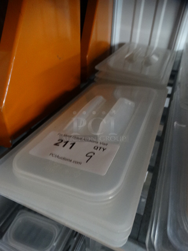 9 White/Clear Poly 1/3 Size Drop In Bin Lids. 9 Times Your Bid! - Image 2 of 3