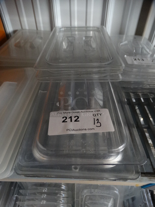13 Clear Poly 1/3 Size Drop In Bin Lids. 13 Times Your Bid! - Image 1 of 3