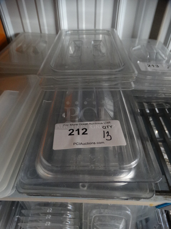 13 Clear Poly 1/3 Size Drop In Bin Lids. 13 Times Your Bid!