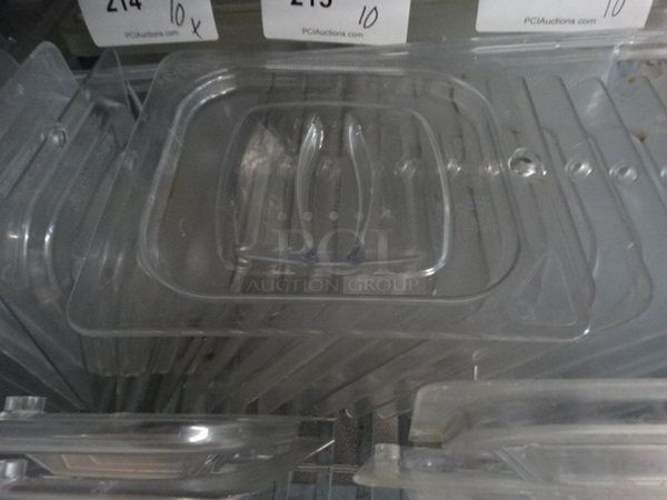 15 Clear Poly 1/6 Size Drop In Bin Lids. 15 Times Your Bid!