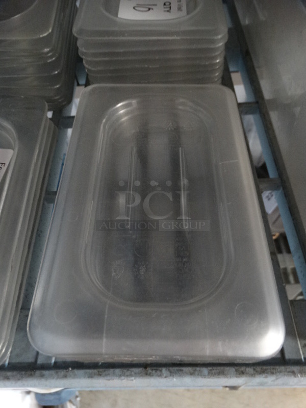 7 Clear Poly 1/9 Size Drop In Bin Lids. 7 Times Your Bid!