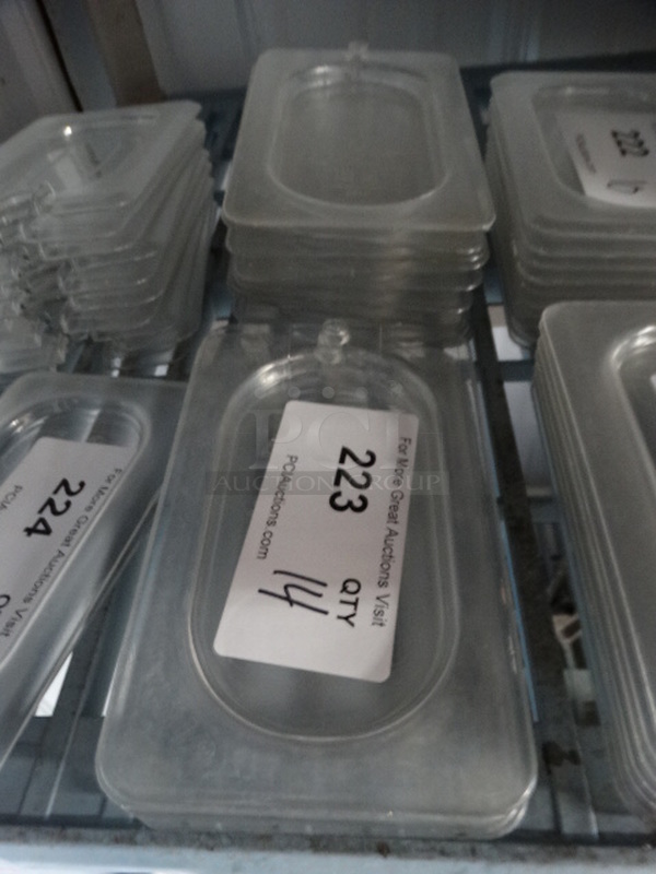 14 Clear Poly 1/9 Size Drop In Bin Lids. 14 Times Your Bid! - Image 1 of 2