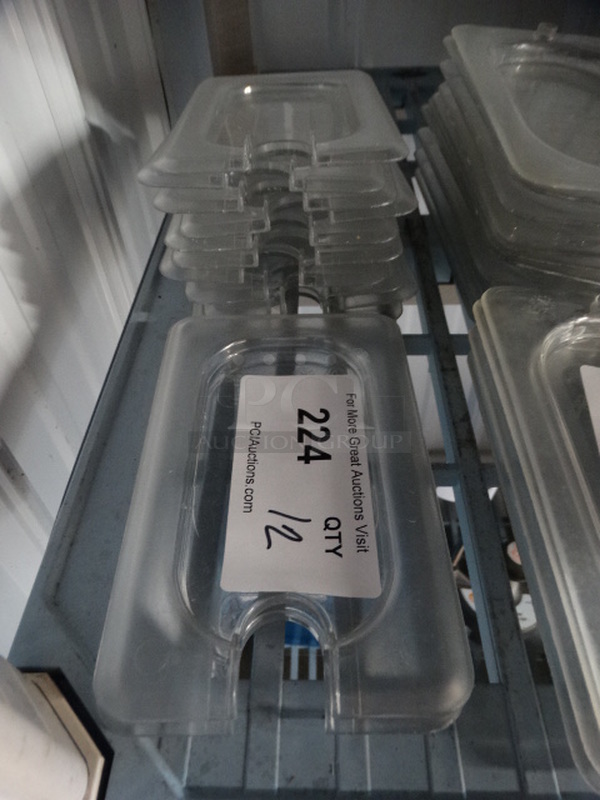 12 Clear Poly 1/9 Size Drop In Bin Lids. 12 Times Your Bid! - Image 1 of 3