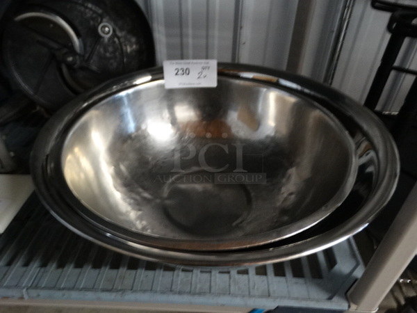 2 Metal Bowls Includes 19x19x6. 2 Times Your Bid!