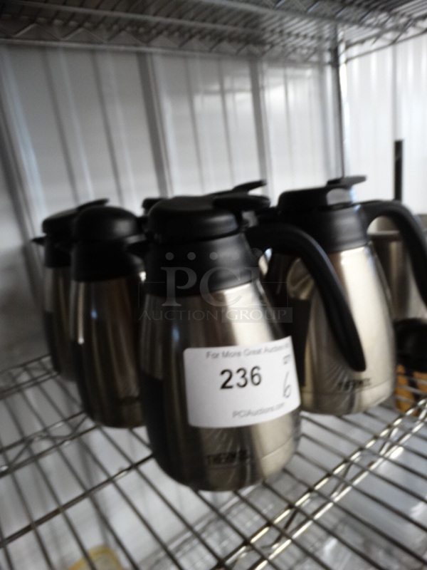 6 Chrome Finish Coffee Pots. 7x5x8. 6 Times Your Bid! - Image 4 of 4