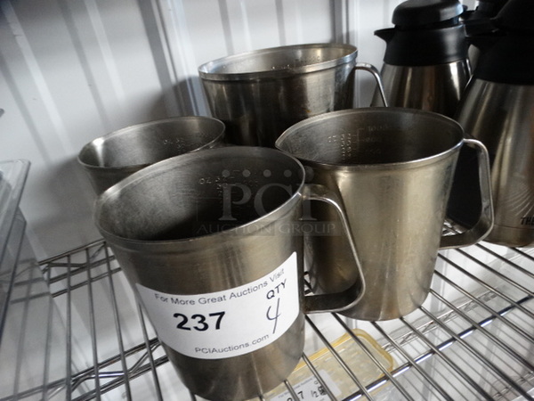 4 Metal Pitchers. Includes 6x5x5.5. 4 Times Your Bid! - Image 4 of 4
