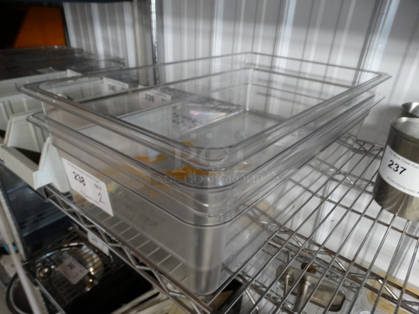 2 Poly Clear Full Size Drop In Bins. 1/1x6. 2 Times Your Bid! - Image 2 of 4