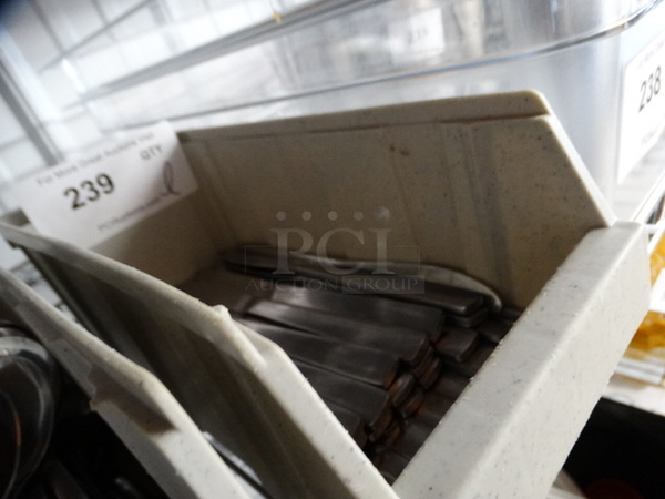 ALL ONE MONEY! Lot of Metal Knives in Poly Bin! 8" - Image 2 of 3