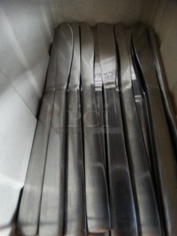 ALL ONE MONEY! Lot of Metal Knives in Poly Bin! 8" - Image 3 of 3