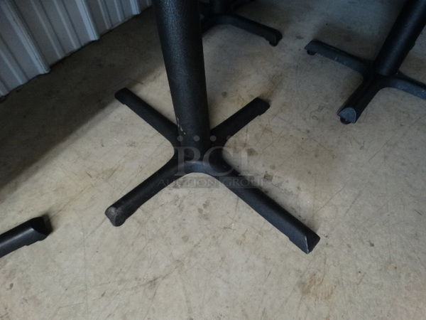 Red Table on Black Metal Table Base. 24x48x30 - Image 6 of 6