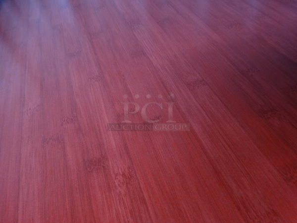Red Table on Black Metal Table Base. 24x30x30 - Image 5 of 6