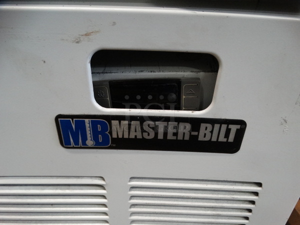 WOW! Master Bilt Model BLG-52HD Metal Commercial 2 Door Reach In Freezer Merchandiser w/ Poly Coated Racks on Commercial Casters. 115 Volts, 1 Phase. 56x33x81. Cannot Test Due To Plug Style  - Image 7 of 7