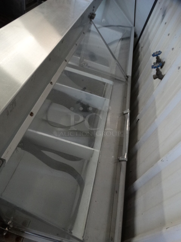 GREAT! Stainless Steel Commercial Floor Style Ice Cream Dipping Cabinet w/ 4 Metal Ice Cream Tub Collars. 89.5x30x52.5. Cannot Test - Unit Was Previously Hardwired - Image 4 of 6