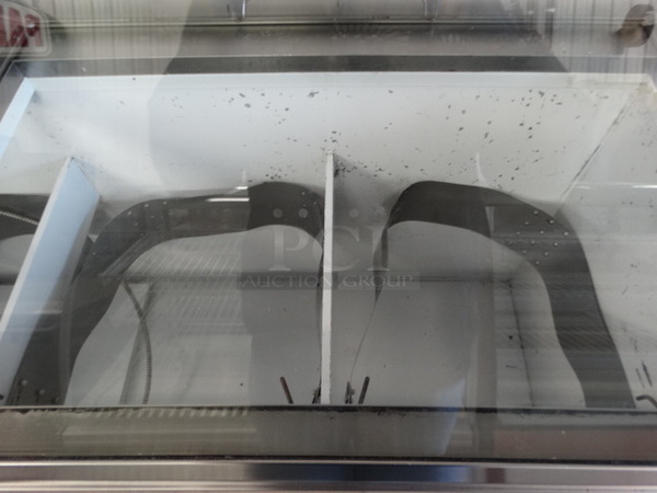 GREAT! Stainless Steel Commercial Floor Style Ice Cream Dipping Cabinet w/ 4 Metal Ice Cream Tub Collars. 89.5x30x52.5. Cannot Test - Unit Was Previously Hardwired - Image 6 of 6