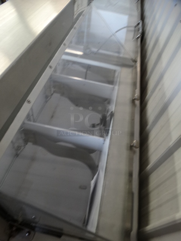 GREAT! Stainless Steel Commercial Floor Style Ice Cream Dipping Cabinet w/ 4 Metal Ice Cream Tub Collars. 89.5x30x52.5. Tested and Working! - Image 5 of 5