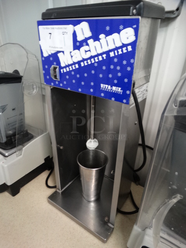 NICE! Vita Mix Model VM0800 Stainless Steel Commercial Countertop Frozen Beverage Milkshake Mixer w/ Stainless Steel Mixing Cup. 120 Volts, 1 Phase. 10x10x24. Tested and Working! - Image 2 of 5