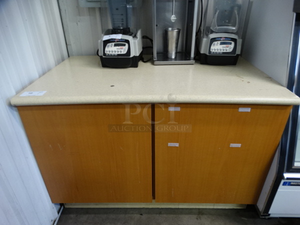 Wood Pattern Counter. 48x30x34 - Image 1 of 4
