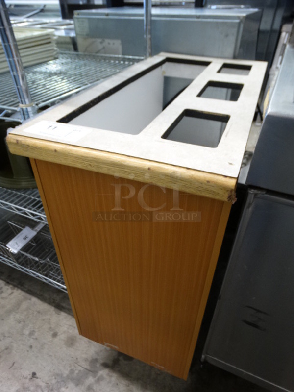 Wood Pattern Counter w/ In Counter Cut Outs. 14x30x34.5 - Image 2 of 5