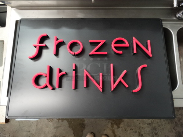 iLight Technologies Frozen Drinks Sign. 30x2x20 - Image 1 of 6