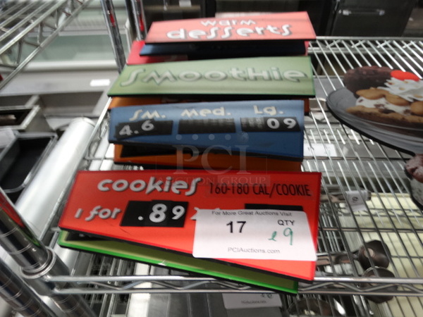 ALL ONE MONEY! Lot of 9 Magnetic Signs! Includes 10.5x2x5 - Image 1 of 6