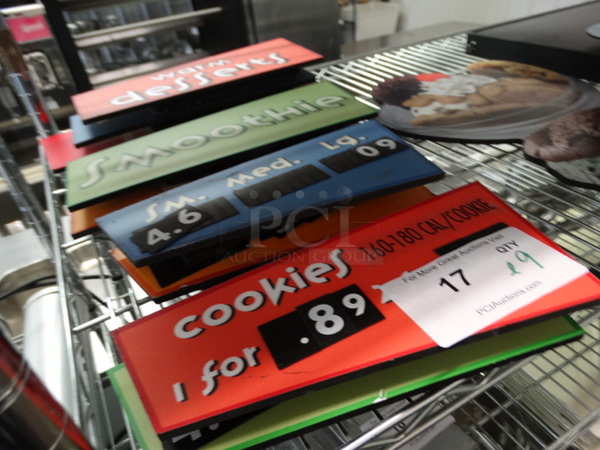 ALL ONE MONEY! Lot of 9 Magnetic Signs! Includes 10.5x2x5 - Image 3 of 6