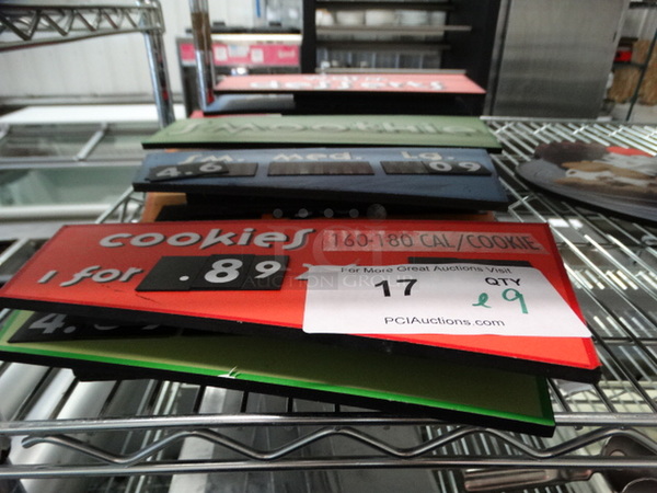 ALL ONE MONEY! Lot of 9 Magnetic Signs! Includes 10.5x2x5 - Image 4 of 6
