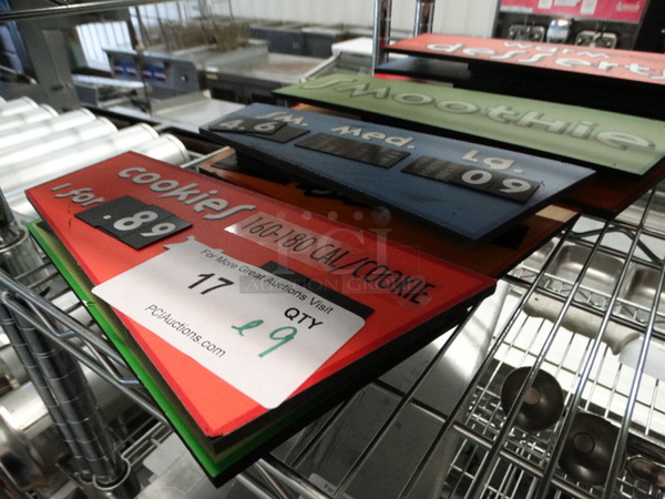 ALL ONE MONEY! Lot of 9 Magnetic Signs! Includes 10.5x2x5 - Image 6 of 6