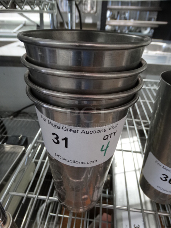 4 Metal Mixing Cups. 4x4x7. 4 Times Your Bid! - Image 1 of 3
