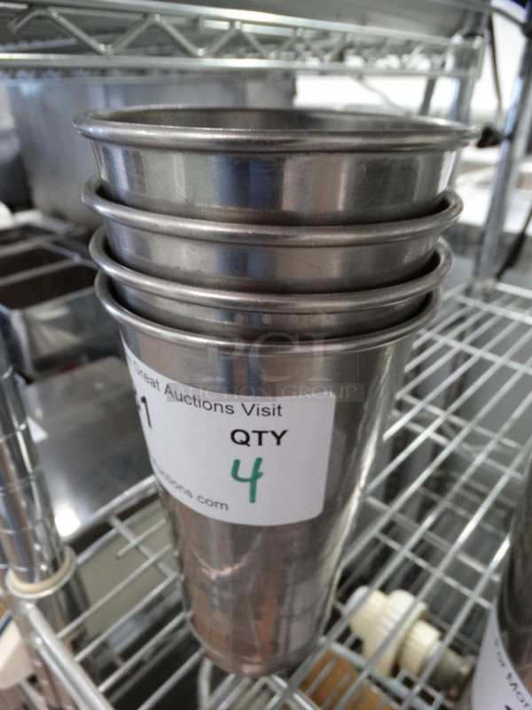 4 Metal Mixing Cups. 4x4x7. 4 Times Your Bid! - Image 2 of 3